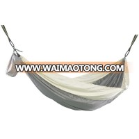 Double nest high quality 210t nylon fabric backpacking large print parachute portable hammock