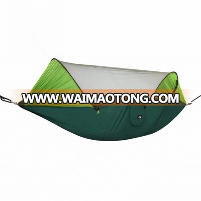 Portable Parachute Nylon Lightweight Big Pop Up Camping Hammock Swing Bed with Mosquito Net